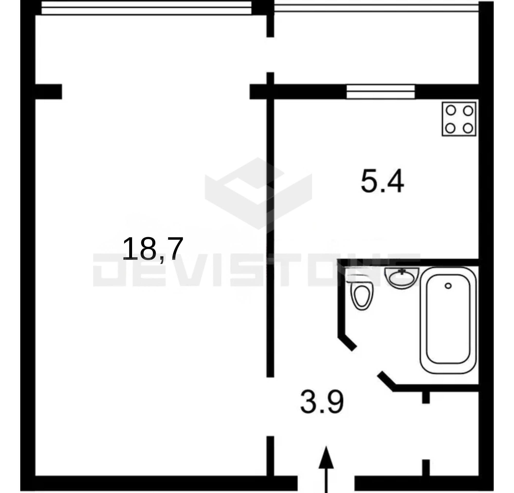 Продажа 1-комнатной квартиры 34 м², Берестецкая ул.