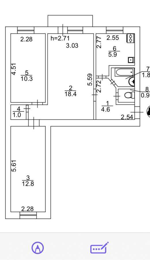 Продаж 3-кімнатної квартири 56.4 м², Олени Теліги вул., 13/14