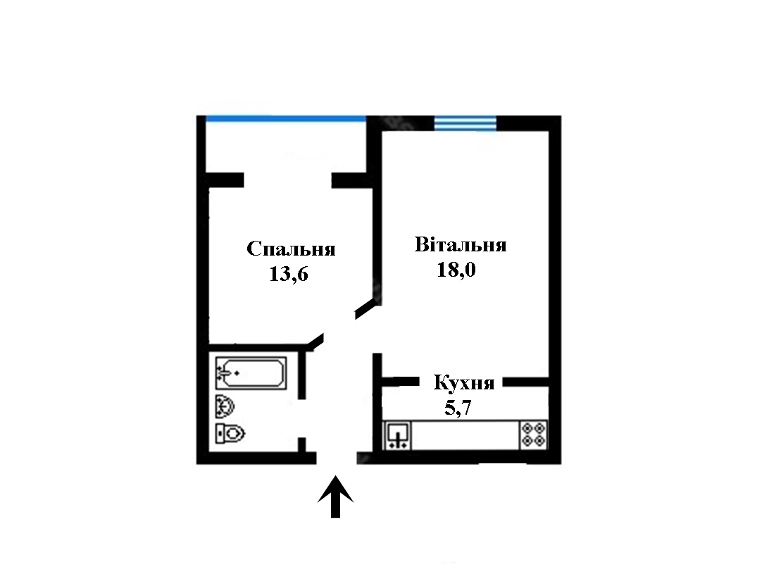Продажа 1-комнатной квартиры 43 м², Эрнста ул., 12