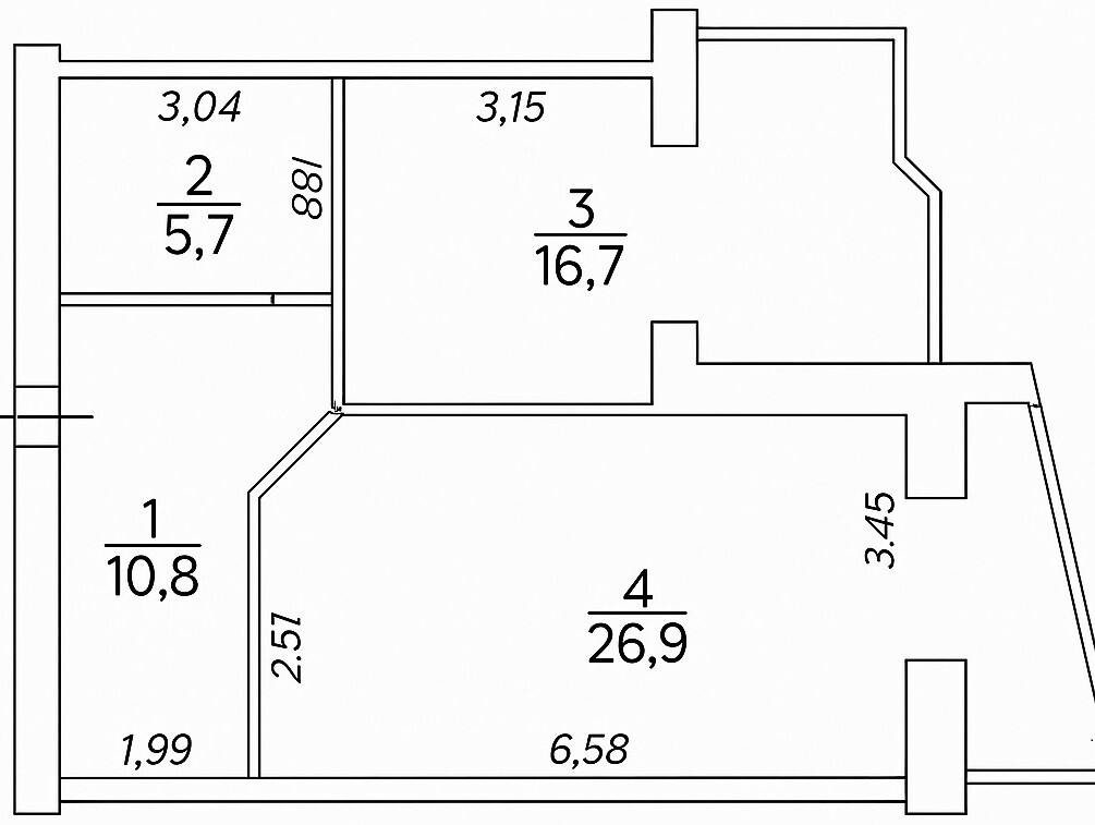 Продажа 1-комнатной квартиры 60 м², Шевченко бул., 150/3