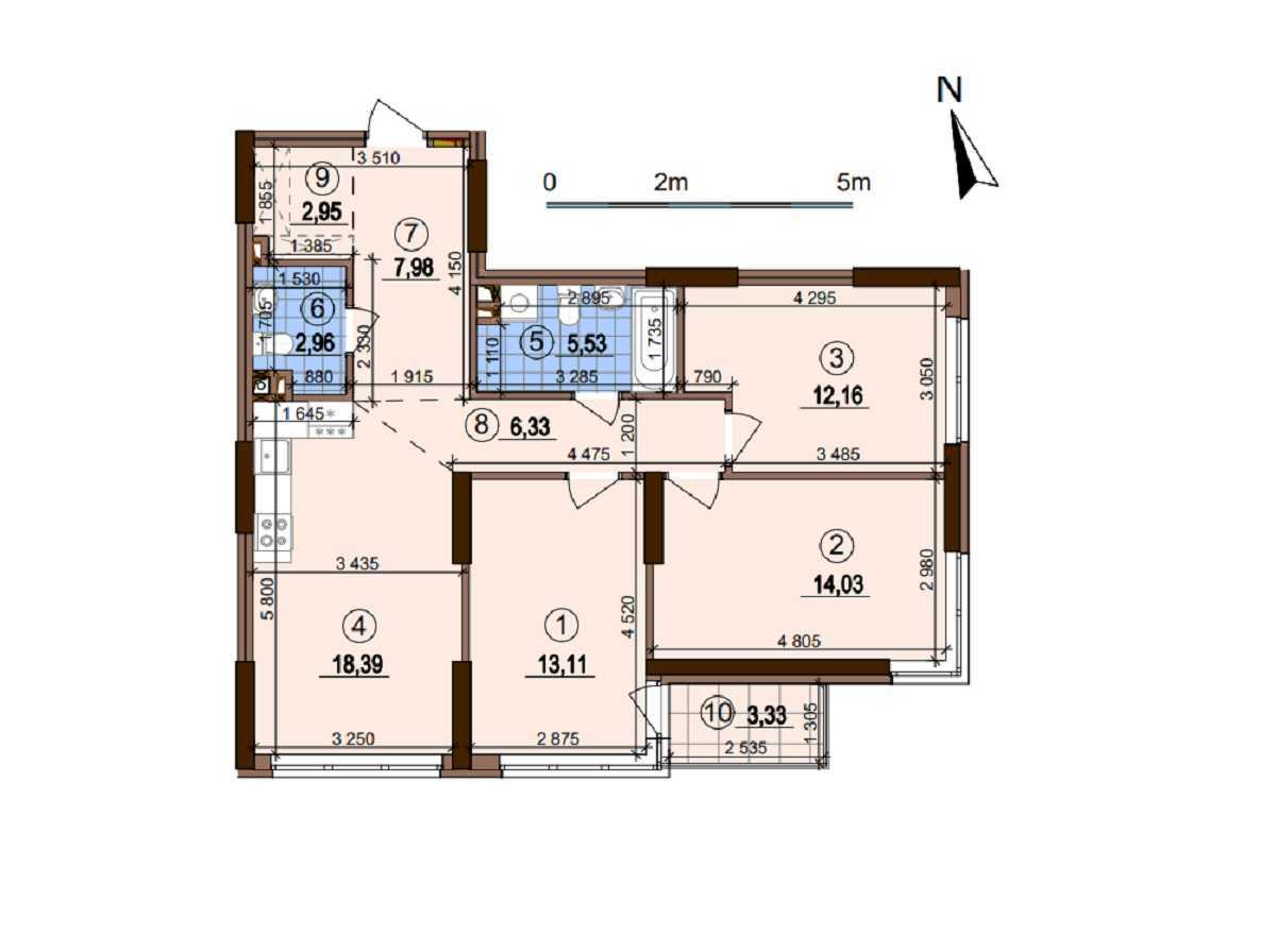 Продажа 3-комнатной квартиры 78 м², Европейская пл., Союзу, 45б