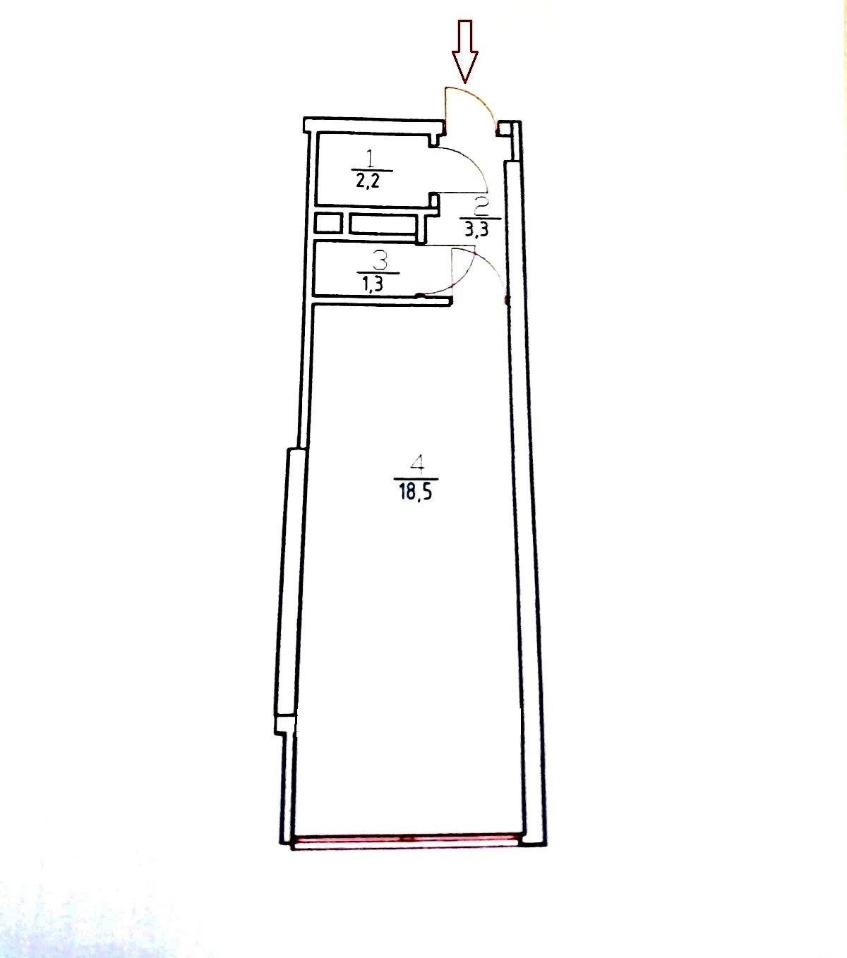 Продажа 1-комнатной квартиры 26.3 м², Лобачевского ул., 7