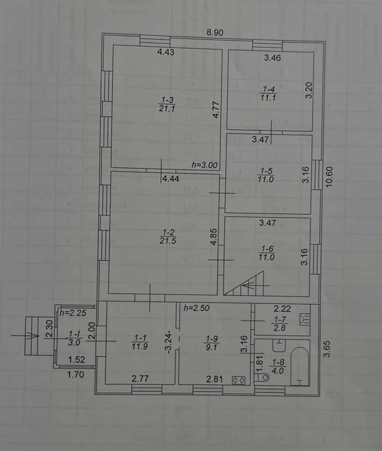 Продажа дома 106.5 м², Центральна