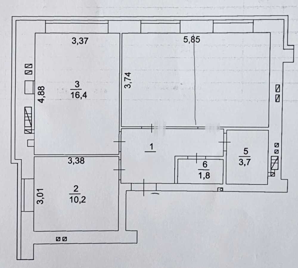 Продаж 3-кімнатної квартири 62 м², Ново-Осколька, 8к