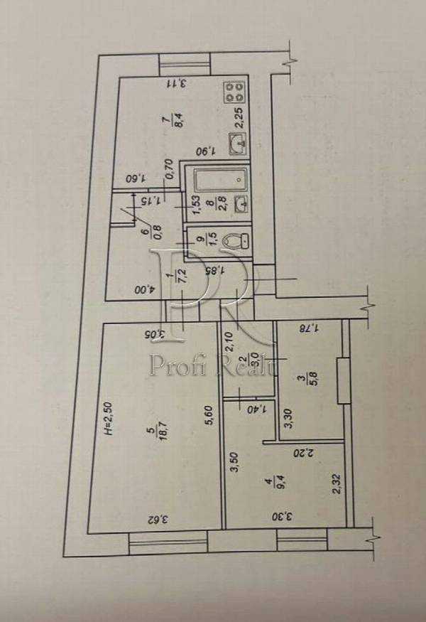 Продажа 2-комнатной квартиры 58 м², Георгия Гонгадзе просп., 30