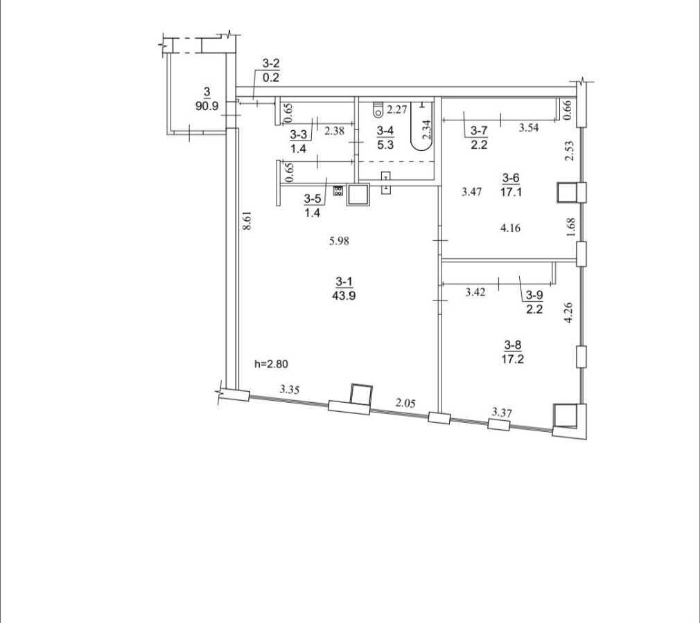 Продажа 3-комнатной квартиры 93 м², Сичеславская Набережная ул., 45