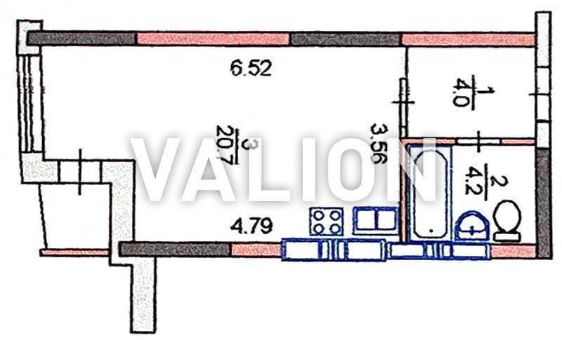 Продаж 1-кімнатної квартири 29.6 м², Кадетський Гай вул., 10