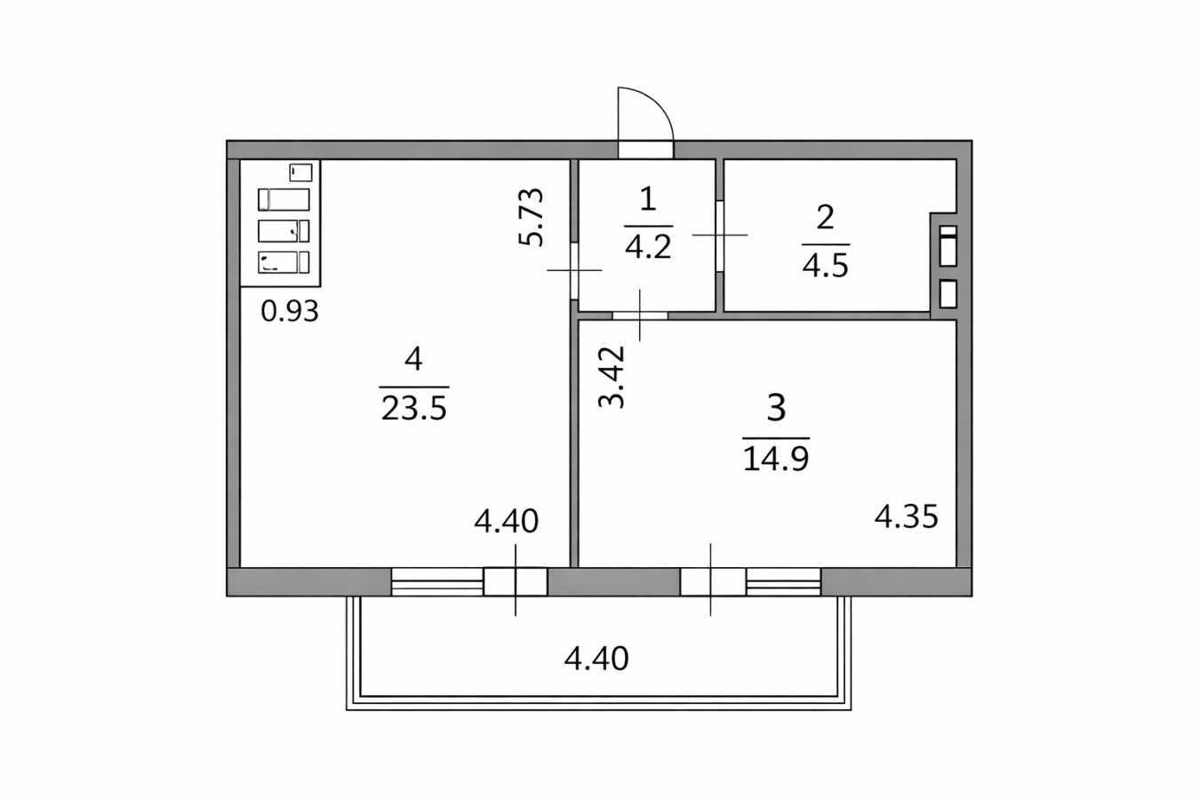 Продажа 1-комнатной квартиры 53.5 м², Леси Украинки бул., 7