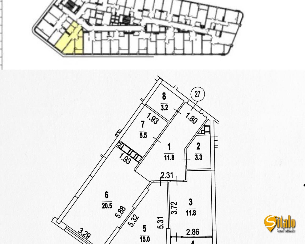 Продажа 2-комнатной квартиры 75.6 м², Причальная ул., 14