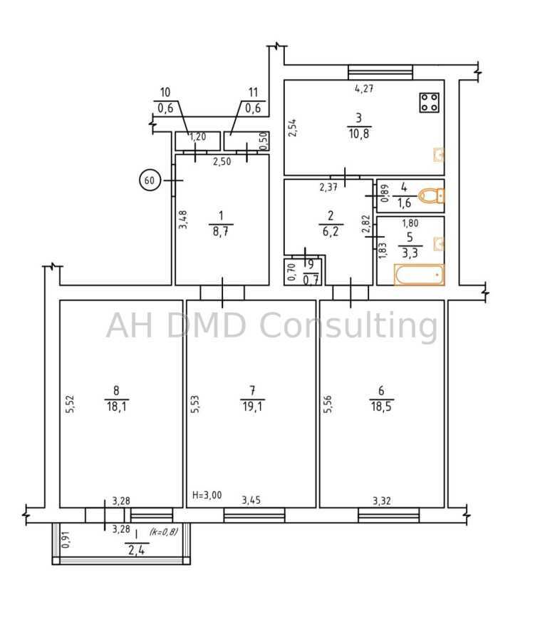 Продаж 3-кімнатної квартири 90.6 м², Голосіївський просп., 102/1