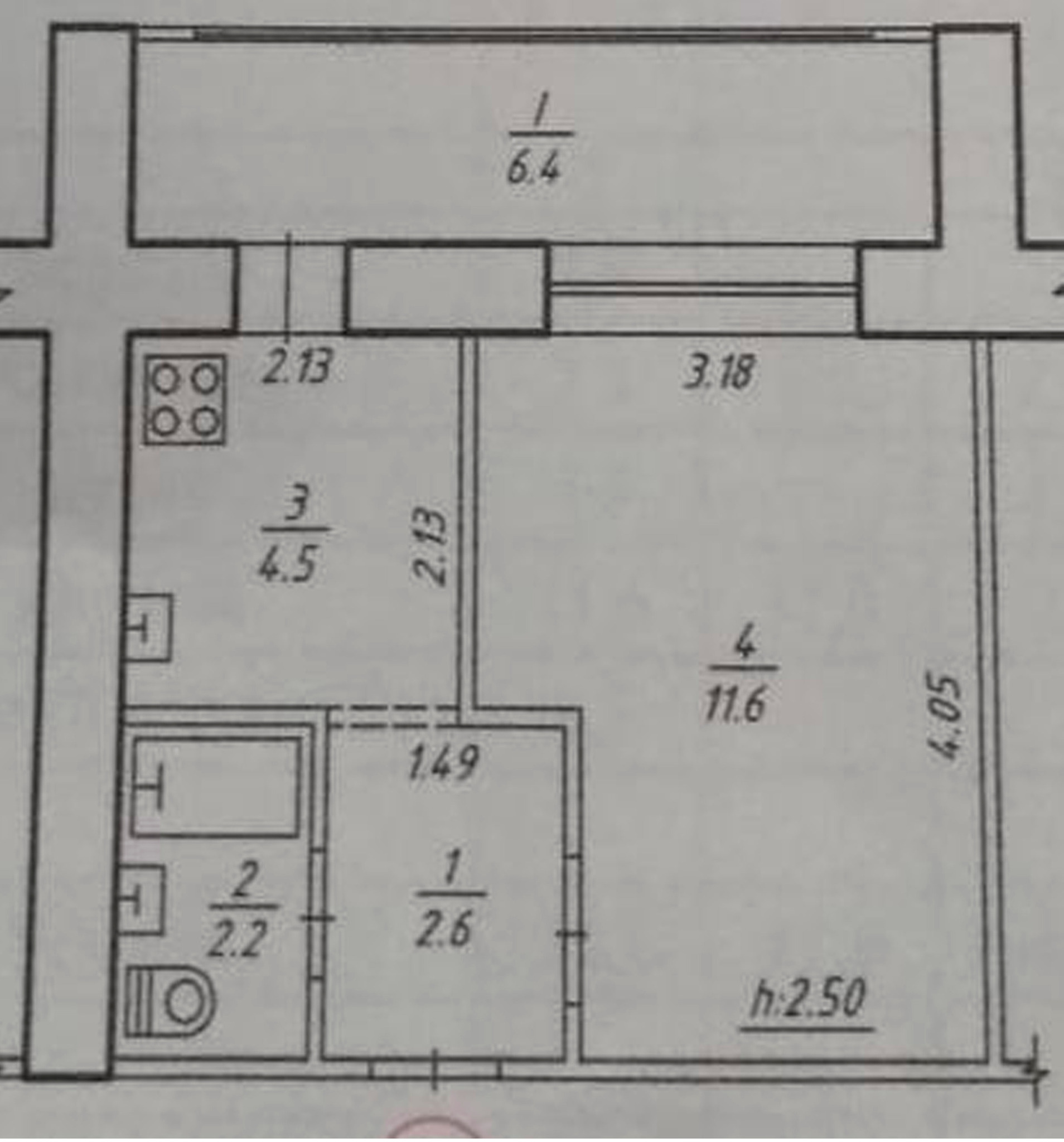 Продажа 1-комнатной квартиры 23 м², Сумської тероборони,11