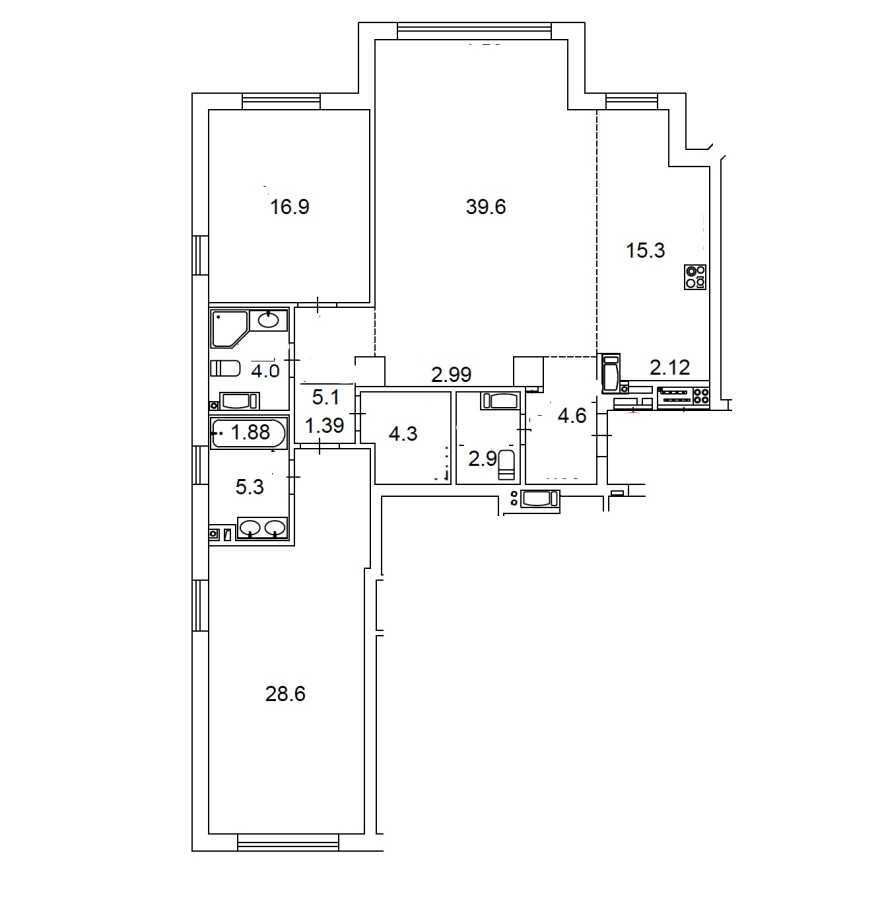 Продаж 3-кімнатної квартири 126.6 м², Річна вул., 4