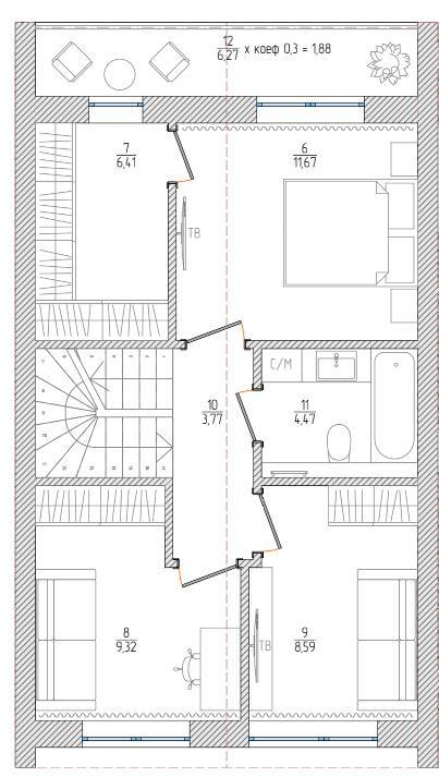 Продажа дуплекса 95 м²