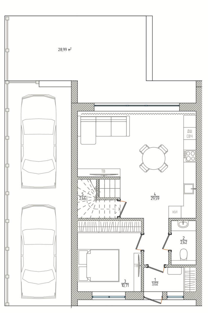 Продажа дуплекса 95 м²