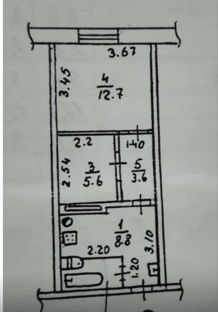 Продажа 2-комнатной квартиры 40 м², Фрунзе, 18