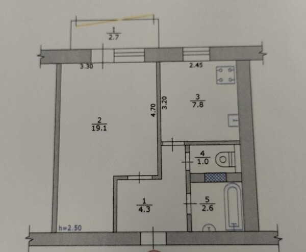 Продажа 1-комнатной квартиры 37 м², Молодогвардейская ул., вул.10
