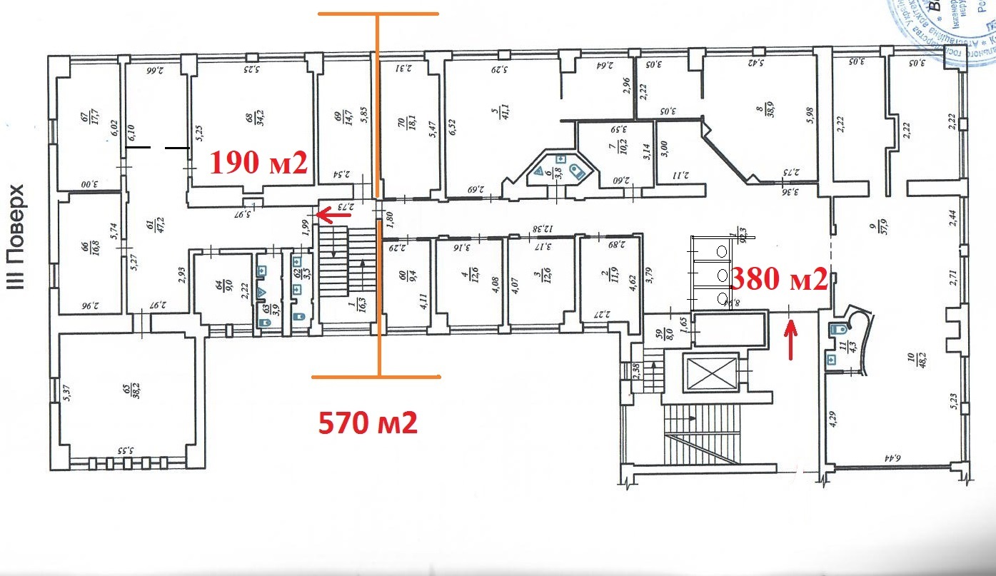 Аренда офиса 380 м², Верхний Вал ул., 72