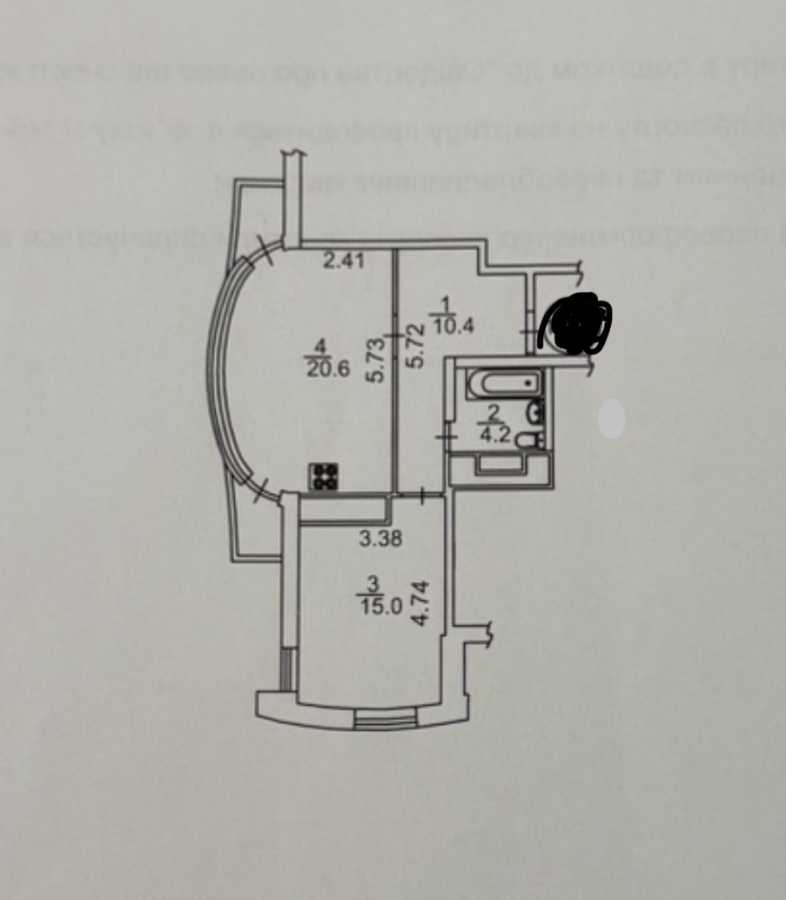 Продаж 1-кімнатної квартири 52 м², Вишгородська вул., 45/4