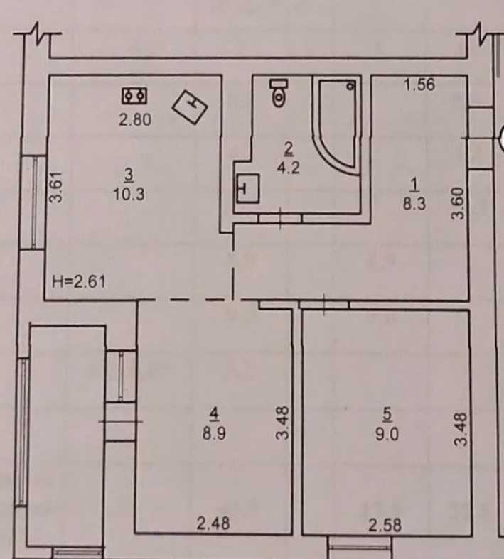 Продаж 1-кімнатної квартири 44 м², Лесі Українки вул., 74В
