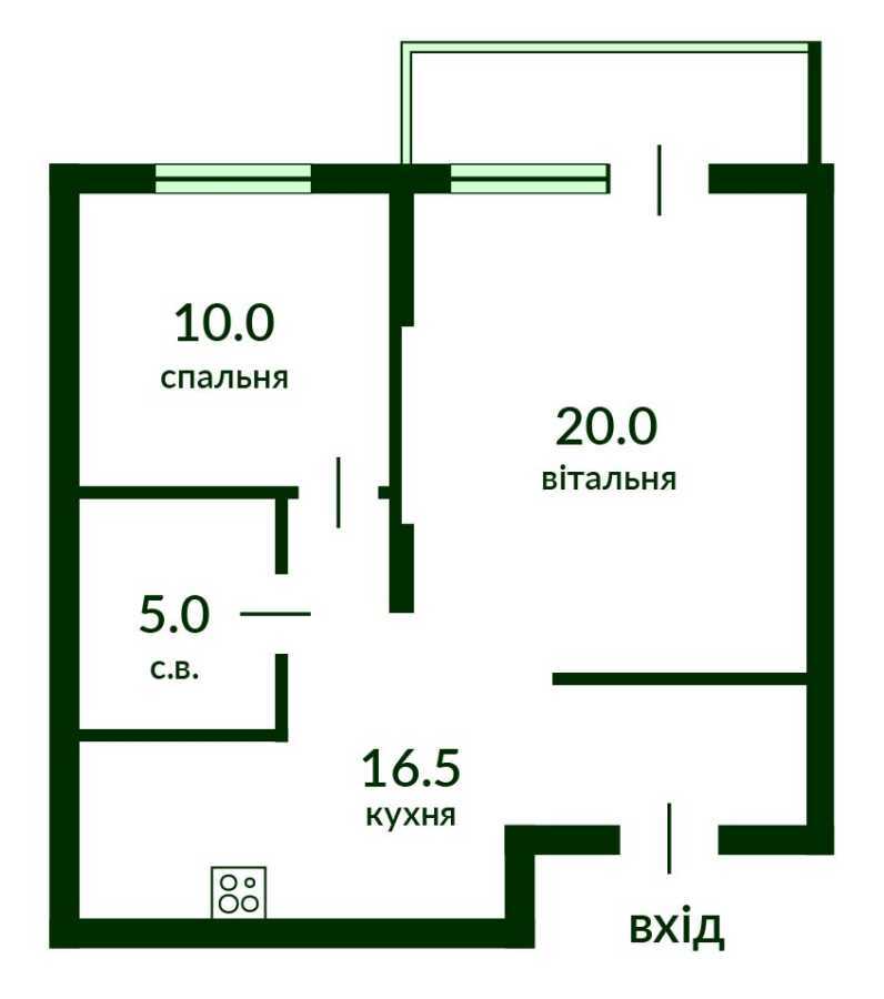 Продаж 2-кімнатної квартири 52 м², Михайла Донця вул., Ломоносова, 48