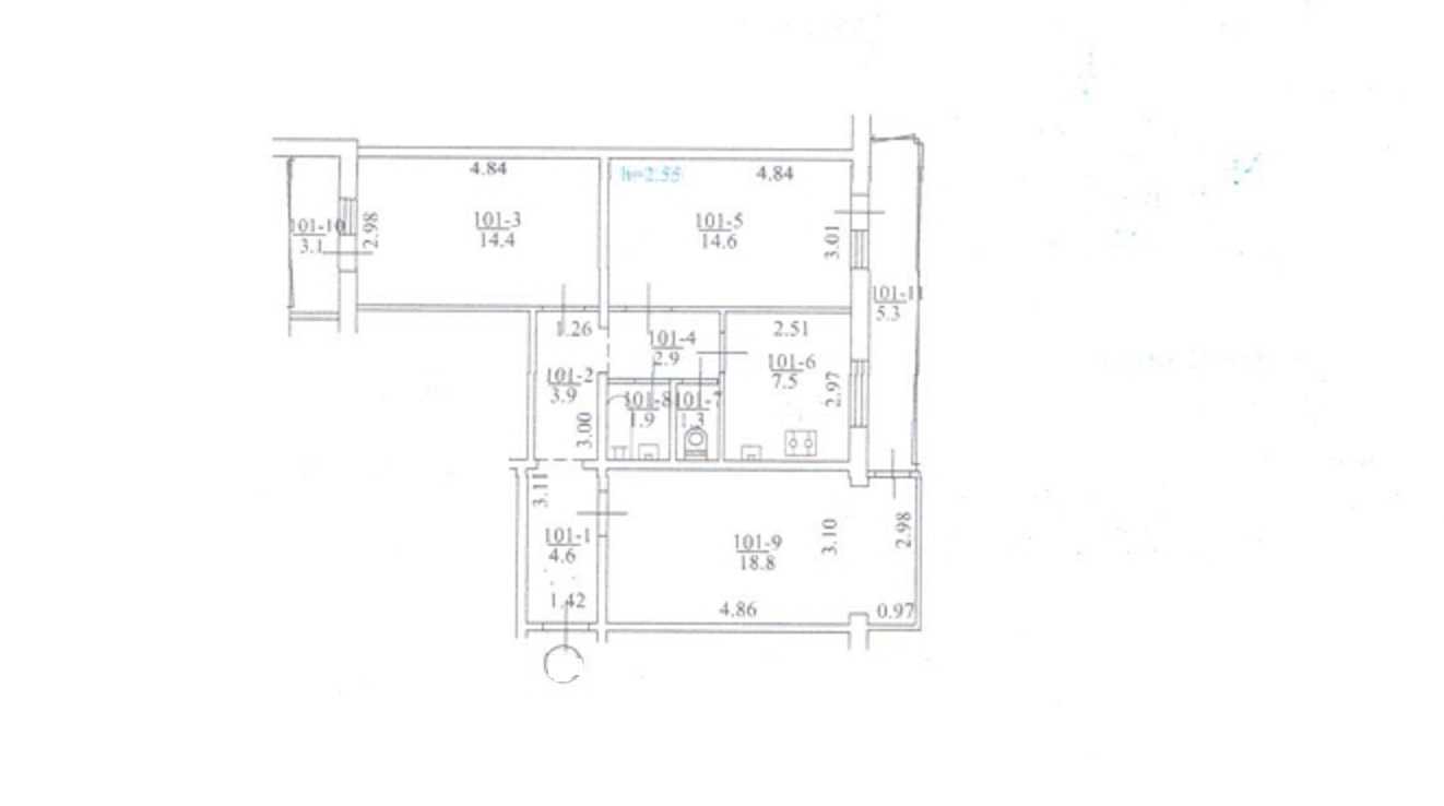 Продаж 3-кімнатної квартири 78 м², Євгена Коновальця вул., 37