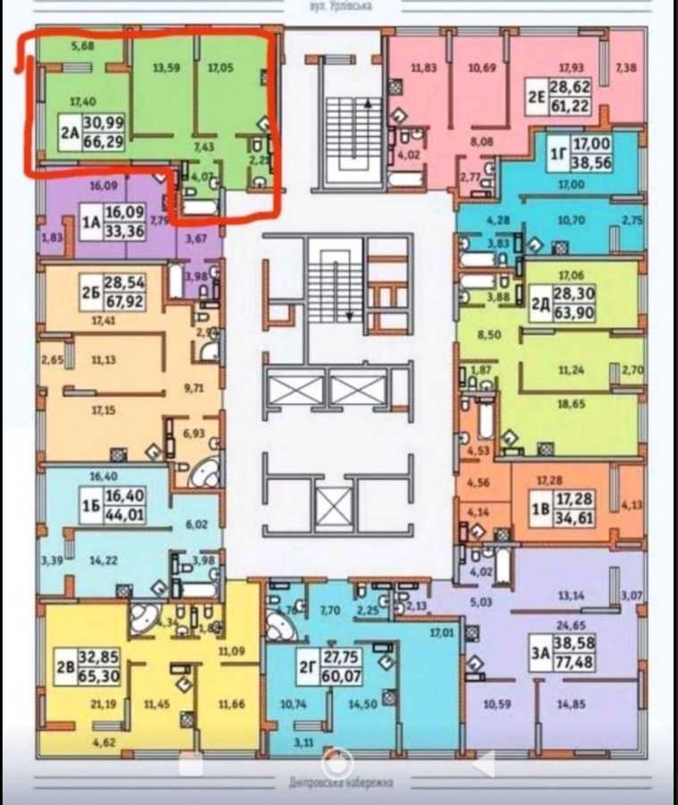 Продаж 2-кімнатної квартири 66 м², Причальна вул., 11