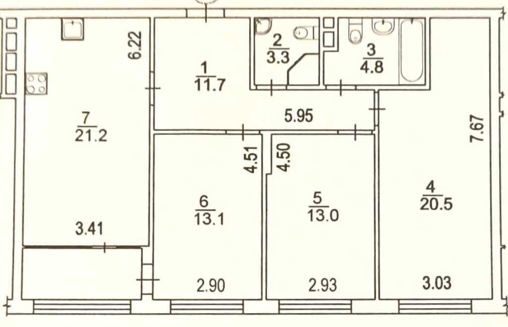Продажа 3-комнатной квартиры 92.1 м², Евгения Сверстюка ул., 6Д