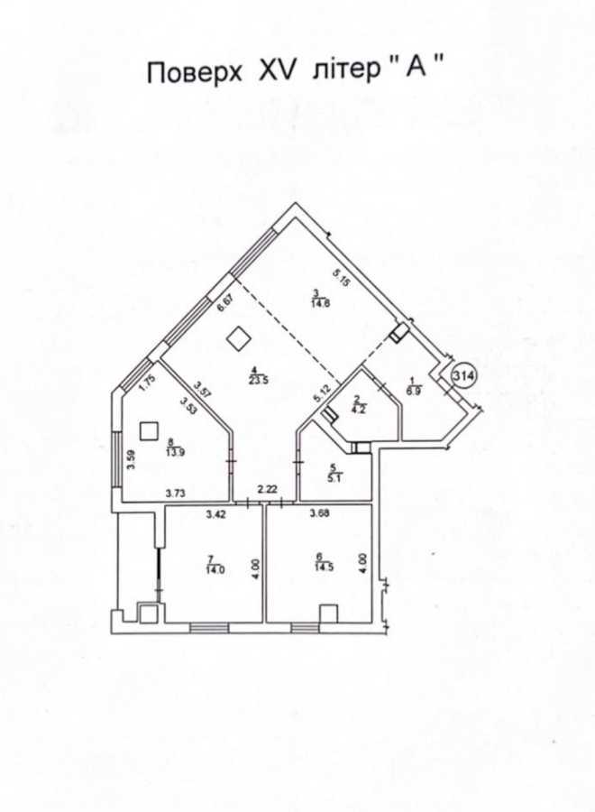 Продаж 4-кімнатної квартири 99 м², Берестейский, 67