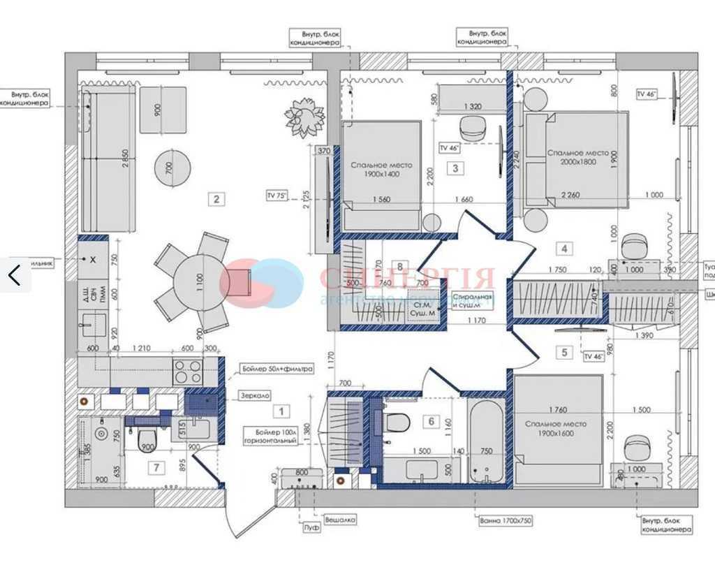 Продажа 2-комнатной квартиры 90 м², Днепровская наб., 20Б