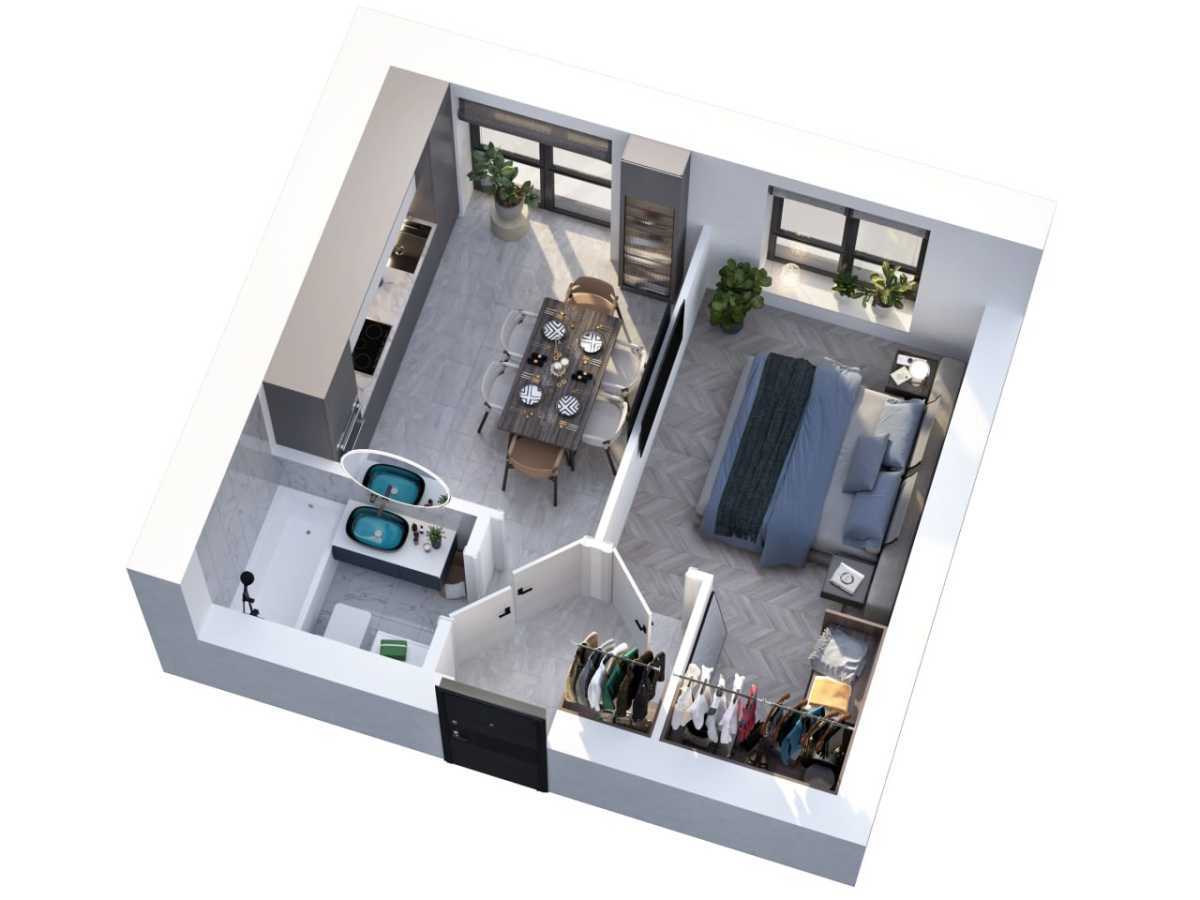 Продаж 1-кімнатної квартири 31 м², Інститутська вул., 5