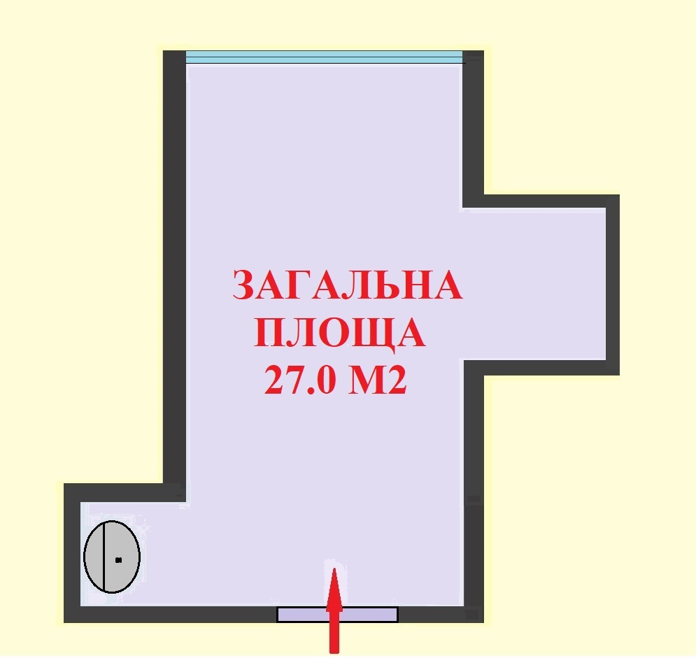 Аренда помещения свободного назначения 27 м², Павла Тычины просп., 20Б