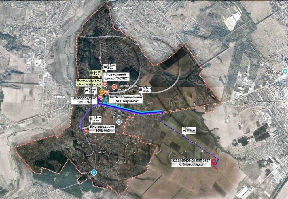 Продажа участка под индивидуальное жилое строительство 50 соток, Білогородська вулиця