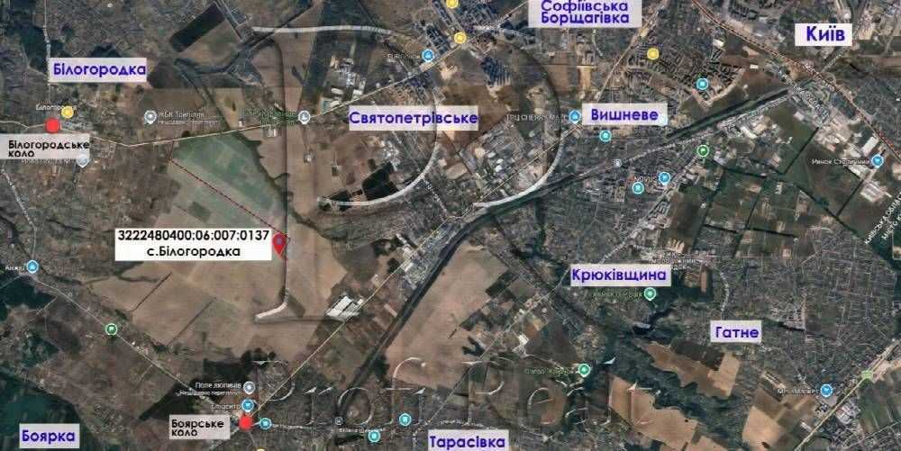 Продажа участка под индивидуальное жилое строительство 50 соток, Білогородська вулиця