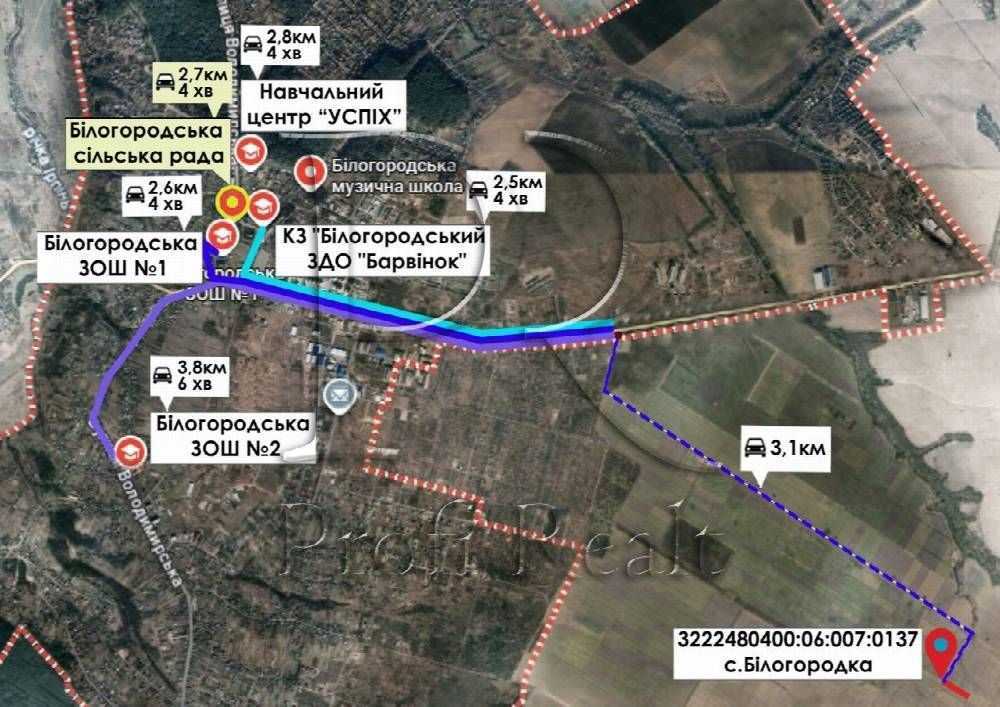 Продажа участка под индивидуальное жилое строительство 50 соток, Білогородська вулиця