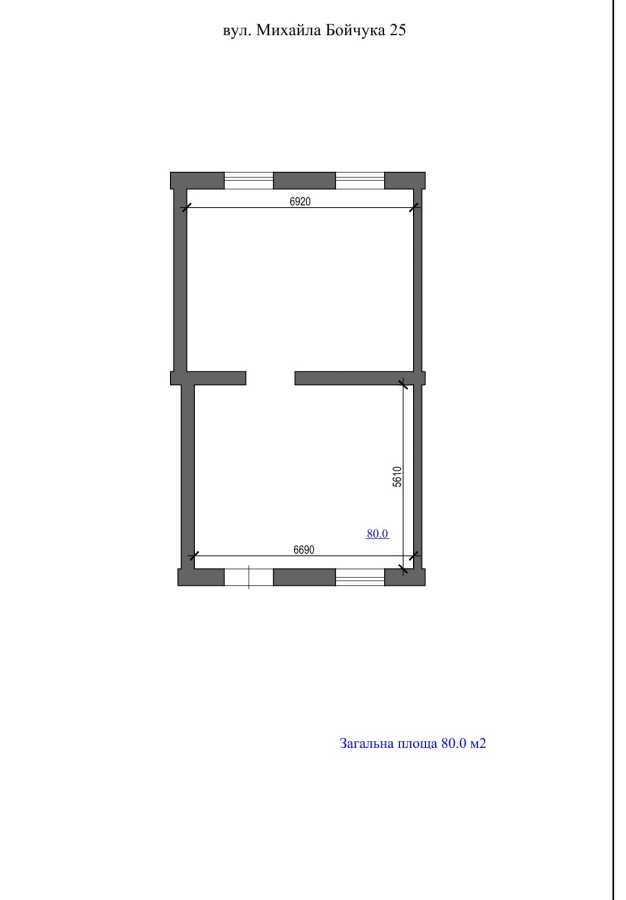 Продажа другого торгового помещения 80 м², Михаила Бойчука ул., 25