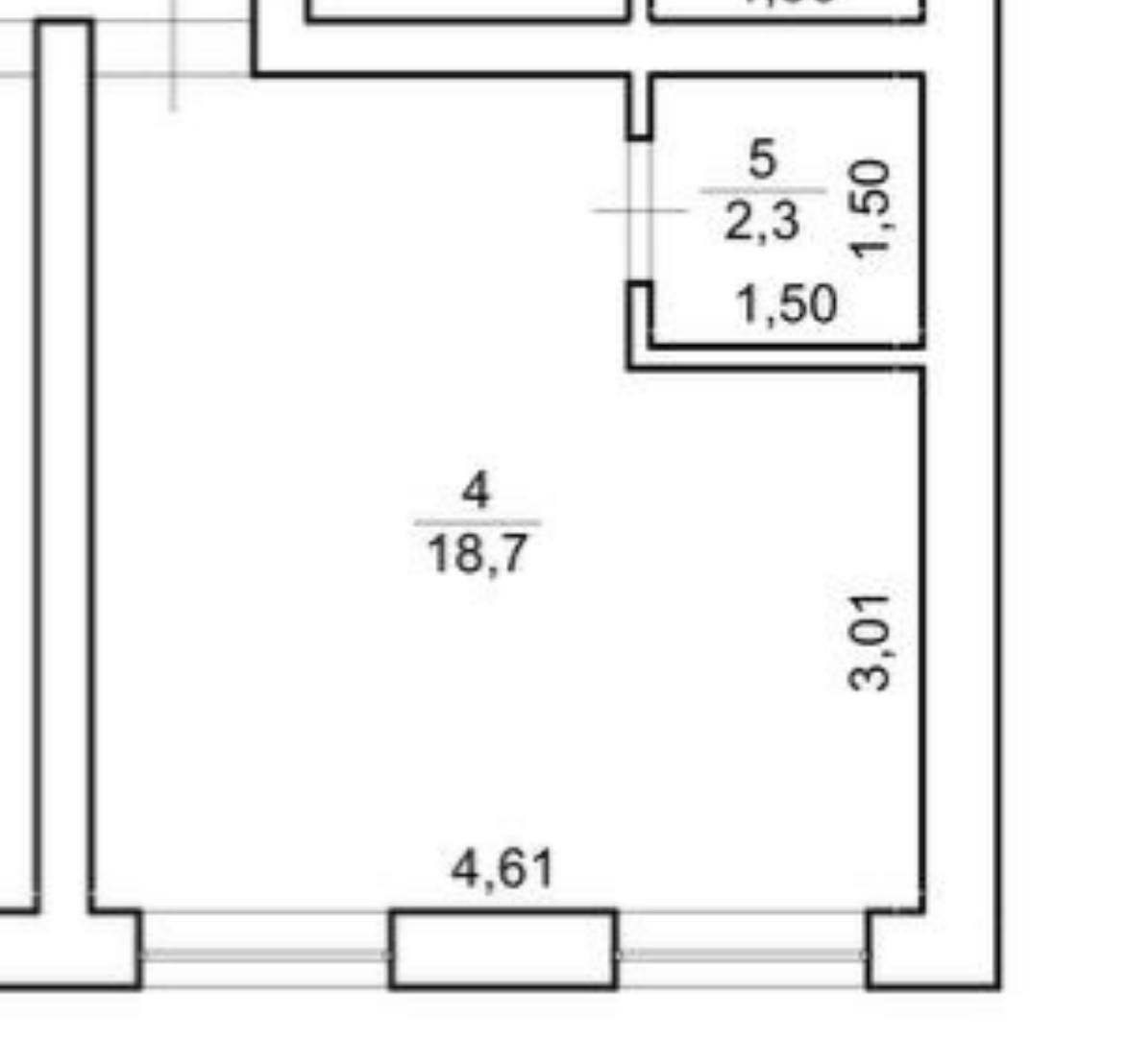 Продаж 1-кімнатної квартири 19 м²