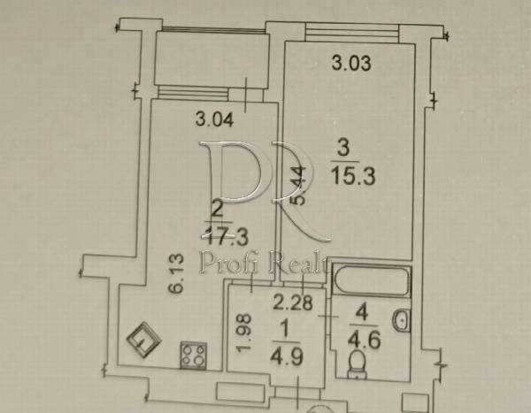 Продажа 1-комнатной квартиры 45 м², Правды просп., 43А