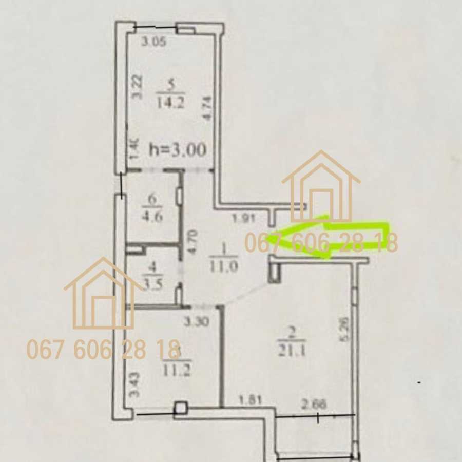 Продажа 2-комнатной квартиры 70 м², Сырецко-Садовая ул., 1