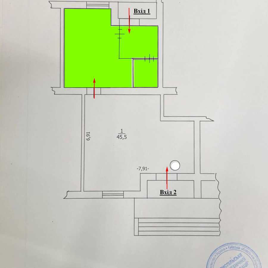 Аренда помещения свободного назначения 33.4 м², Головатого ул., 20