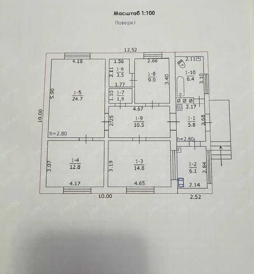 Продаж будинку 95.5 м², Незалежності, 1