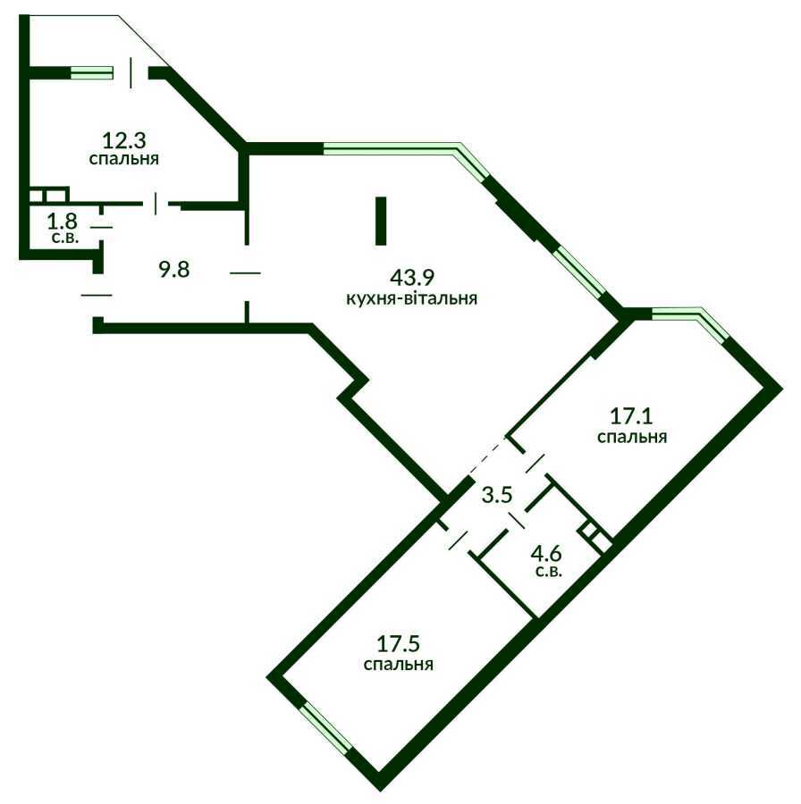 Продажа 3-комнатной квартиры 112 м², Академика Вильямса ул., 3/7
