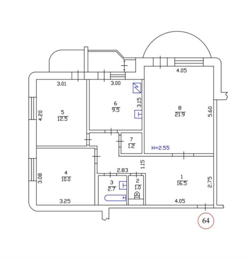 Продажа 3-комнатной квартиры 79 м², Азербайджанская ул., 16/1