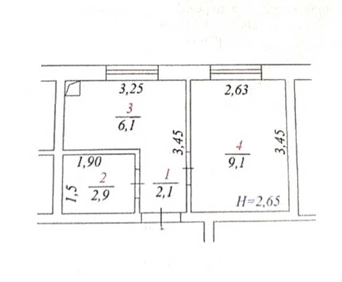 Продаж 1-кімнатної квартири 20.2 м², Промислова пров., 32/2