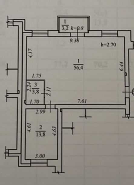 Продажа 3-комнатной квартиры 77.2 м², Мандрыковская ул., 234