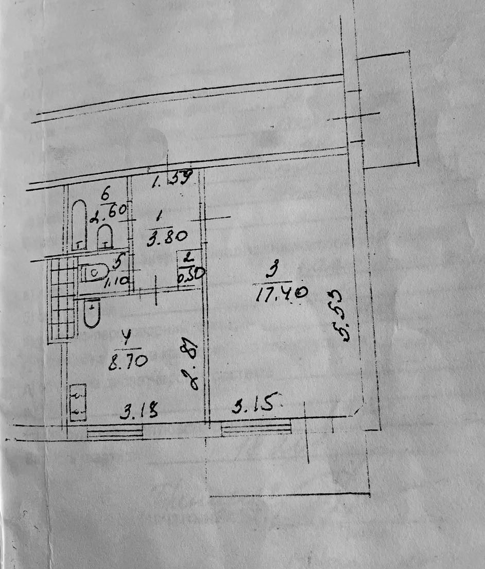 Продаж 1-кімнатної квартири 36 м²