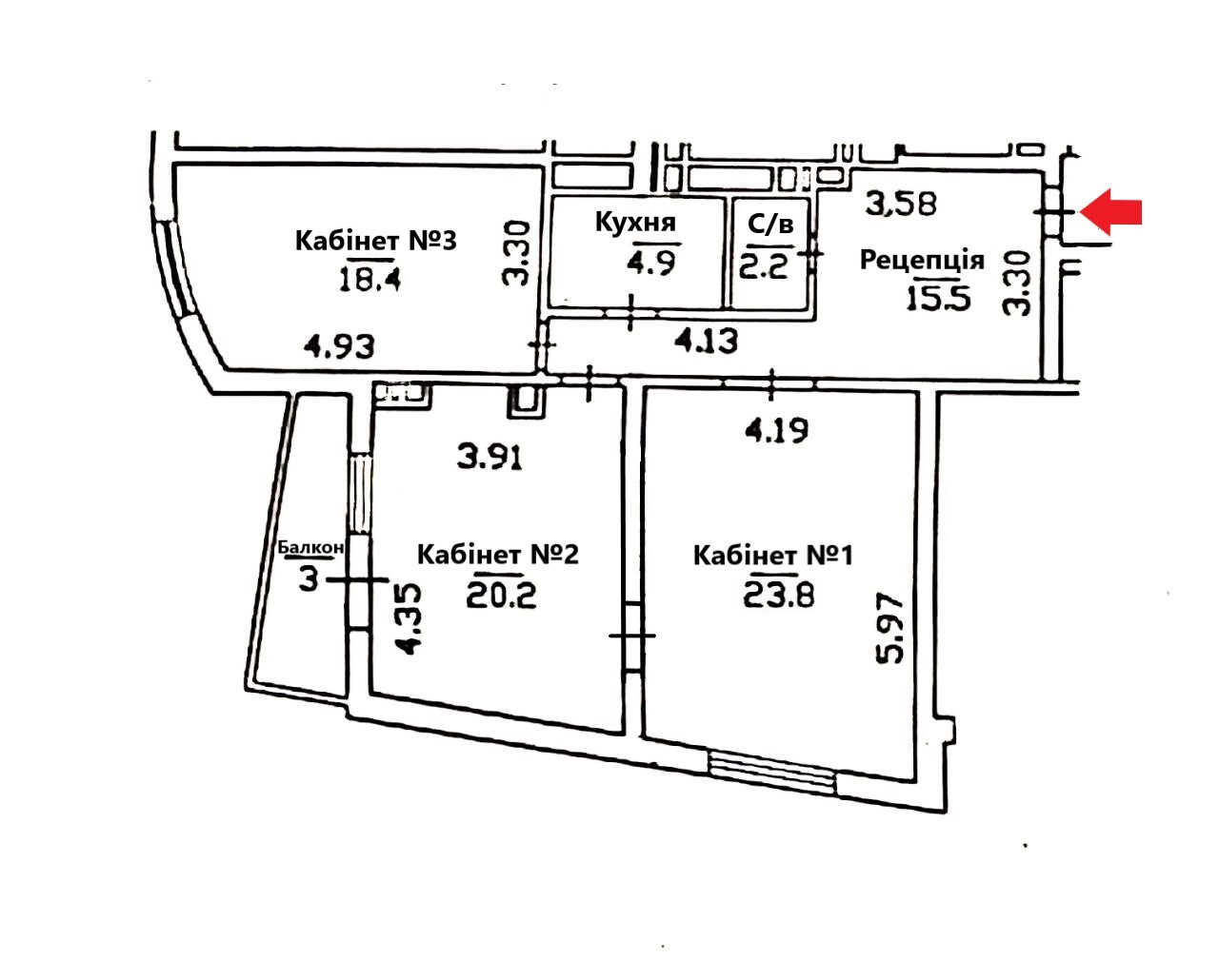 Оренда офісу 90 м², Раїси Окіпної вул., 10