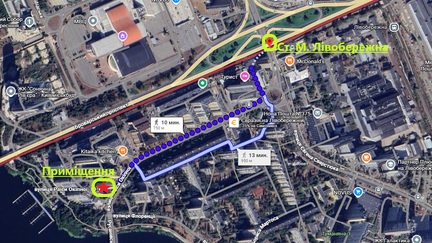 Оренда офісу 90 м², Раїси Окіпної вул., 10