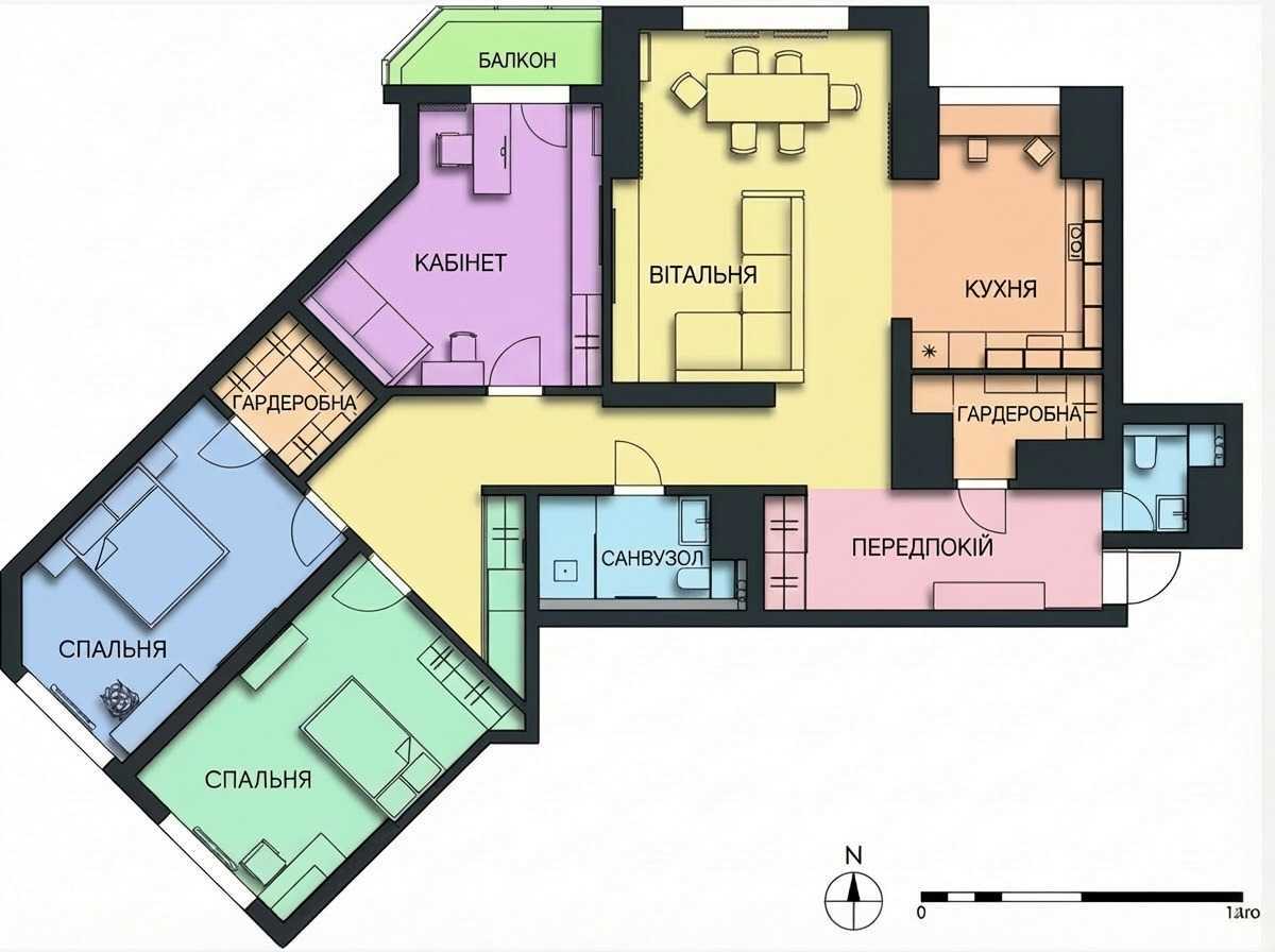 Аренда 4-комнатной квартиры 136 м², Княжий Затон ул., 21