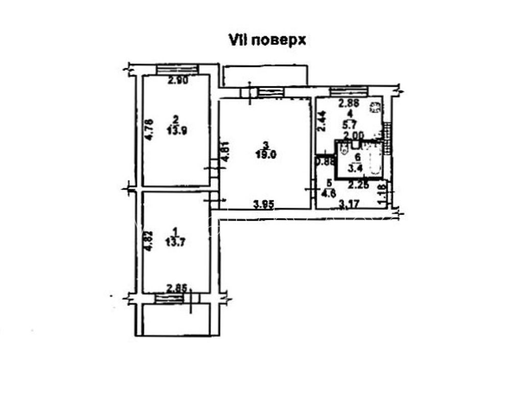 Продажа 3-комнатной квартиры 64 м², Ботанический пер., 2