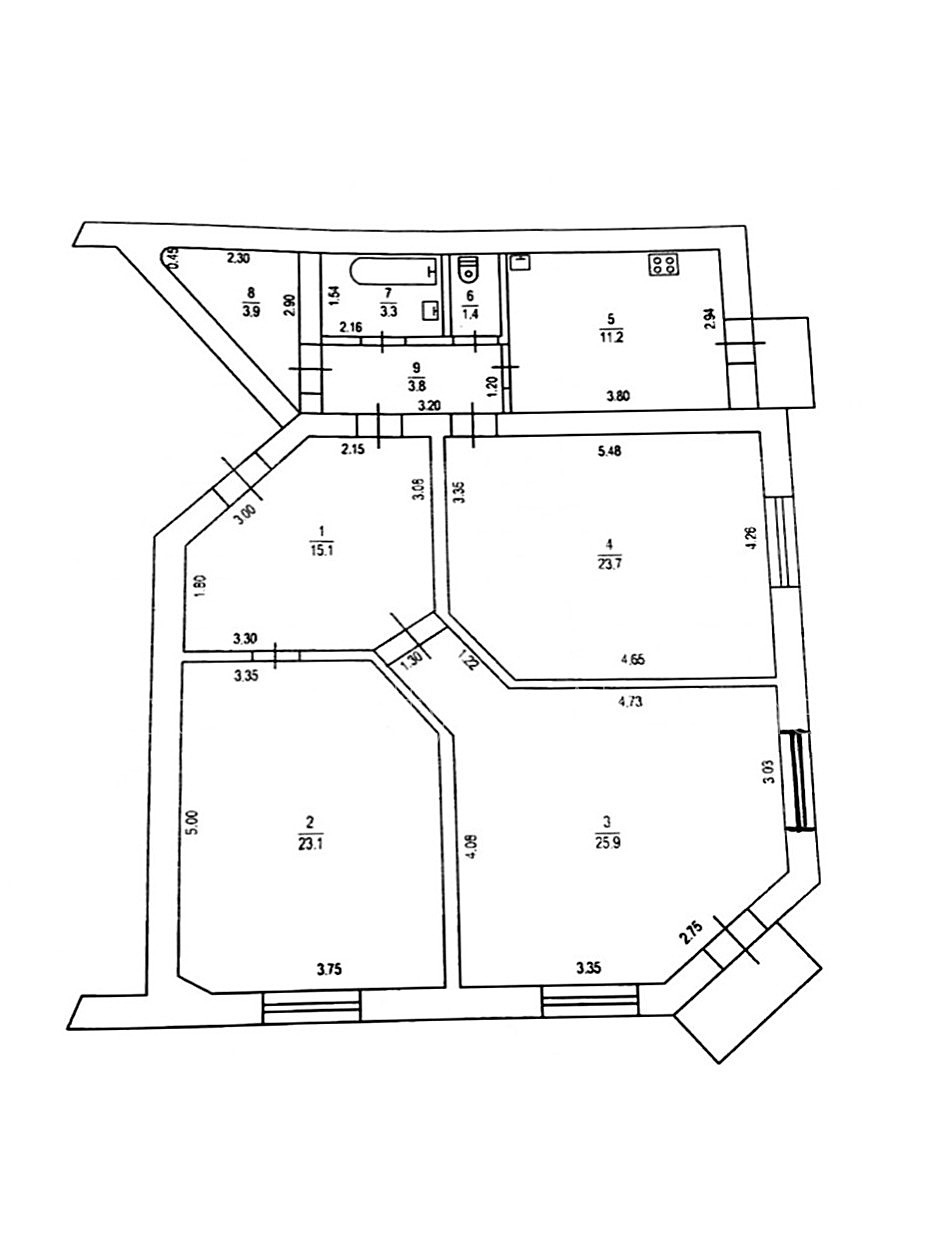 Продаж 3-кімнатної квартири 112 м², Еврейская вул., 36